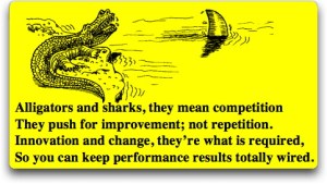 Alligators and sharks totally wired poem