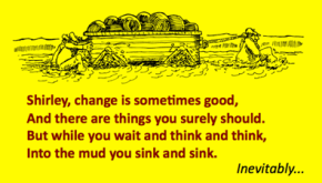 square wheels image and poem on change