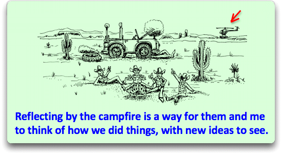 LD campfire reflecting arrow poem