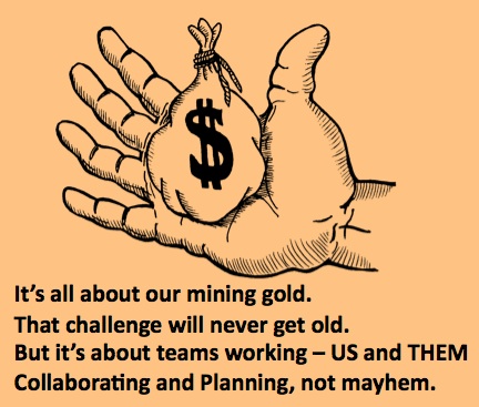 LD Gold Hand Mining Gold Mayhem poem