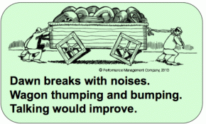 Square Wheels One image haiku poem and thought on change and communication