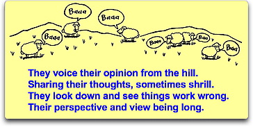 Spectator Sheep poem