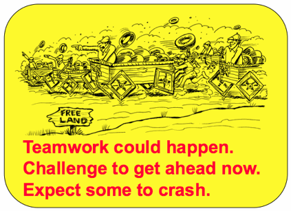 Square Wheels Free Land Haiku teamwork could happen