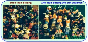 LEGO image of teamwork and alignment of team building