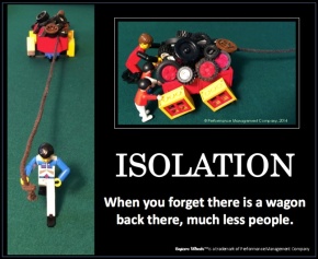 Square Wheels LEGO Poster image about isolation and leading