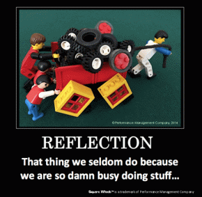 Square Wheels LEGO Poster image about reflection and perspective