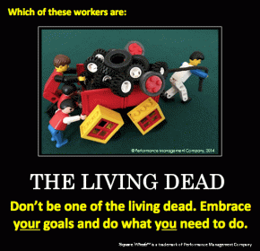 Square Wheels LEGO cartoon poster image of Living Dead