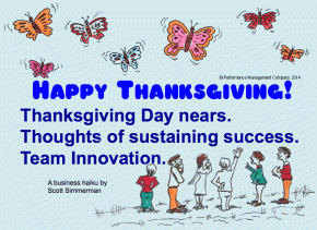 business thanksgiving haiku by Scott Simmerman