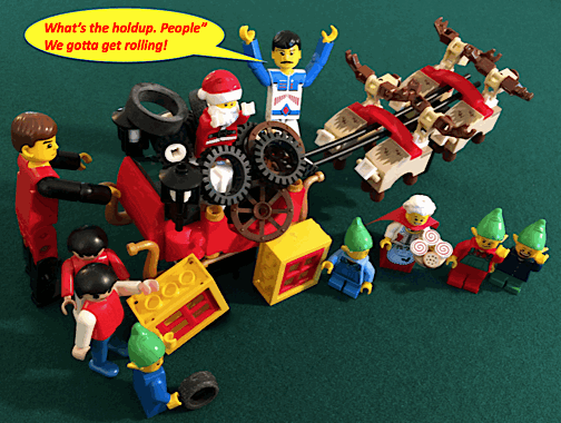Square Wheels LEGO image of engagement