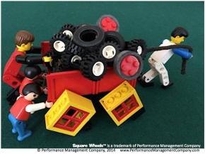 Square Wheels LEGO illustration image
