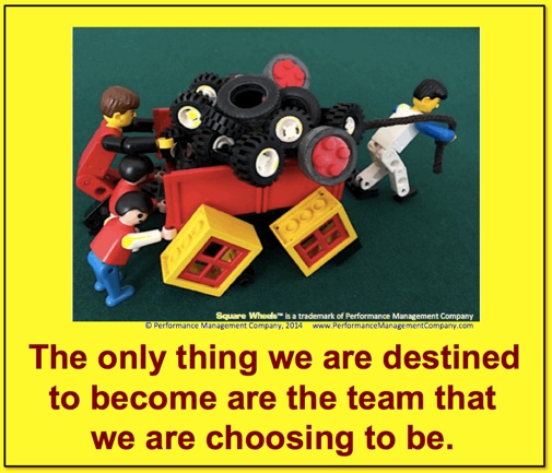 A square wheels image and quote by Scott Simmerman