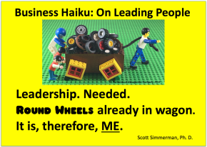 a square wheels business haiku using lego, by Scott Simmerman