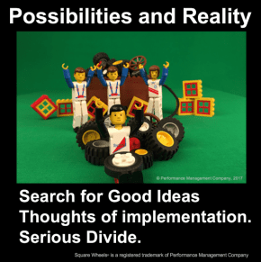 Haiku Square Wheels poem on Implementation