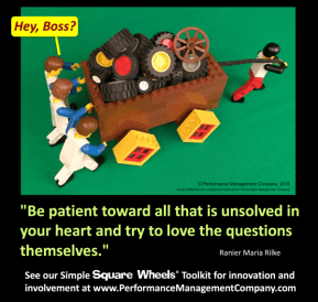 Square Wheels quote on patience and listening