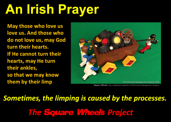 Square Wheels Irish Prayer about people and performance
